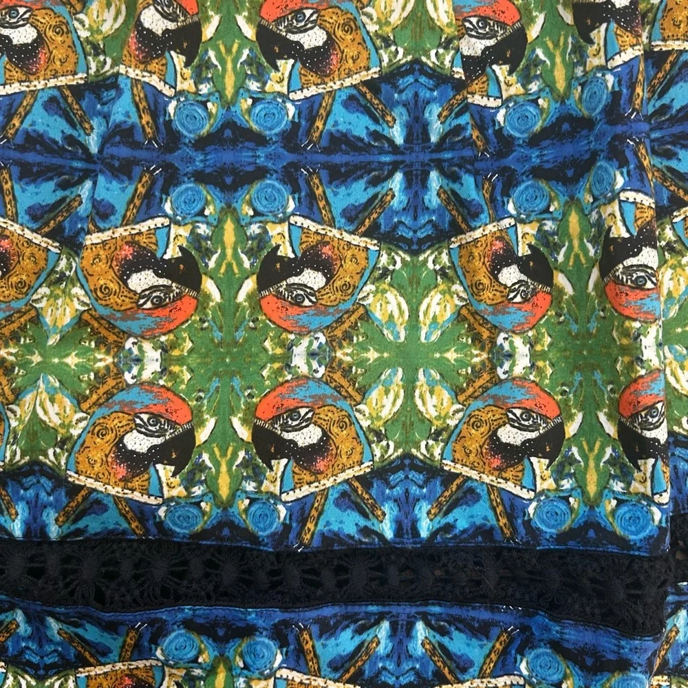 Colorful Patterned Midi Skirt - Picture 3 of 6